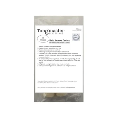 Image of 30mm Halal Edible Collagen Sausage Skins Casings 2 Pack 80ft Long Length (Each Will Fill Approximately 24lb/10kg)