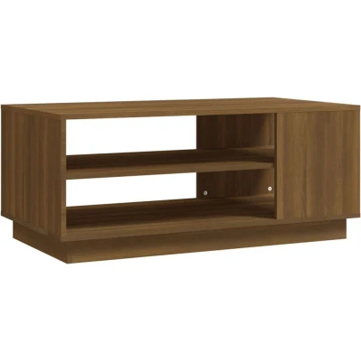 Image of vidaXL Coffee Table Brown Oak 102x55x43 cm Engineered Wood