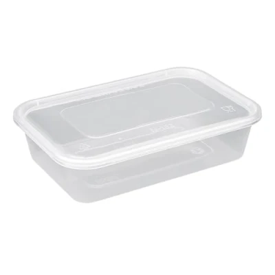 Image of 1ABOVE Secure Pack 50 x Microwave Clear Plastic Food Takeaway Heavy Duty SATCO Containers with Lids, Freezer &amp; Dish Washer Safe 500ml (500ML)