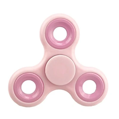 Image of Toyland® Fidget Hand Spinner Stress and Anxiety Relief Assorted Colours (Pink &amp; Pink Rings)