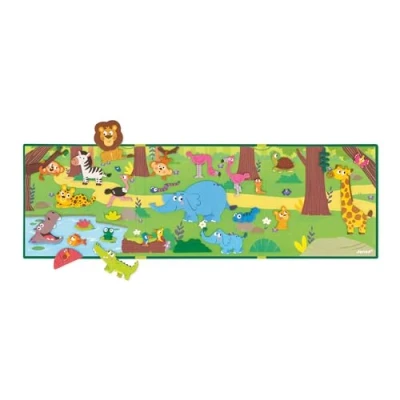 Image of Janod Magnéti&#039;Stories African Animals 30 Magnet Educational Game Children’s FSC Cardboard Toy Develops Imagination &amp; Fine Motor Skills 3 Years +, J05456