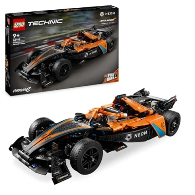 Image of LEGO Technic NEOM McLaren Formula E Race Car Toy for 9 Plus year Old Kids, Boys &amp; Girls, Model Pull Back Vehicle Building Set, Kids&#039; Bedroom Decoration, Birthday Gift Idea 42169