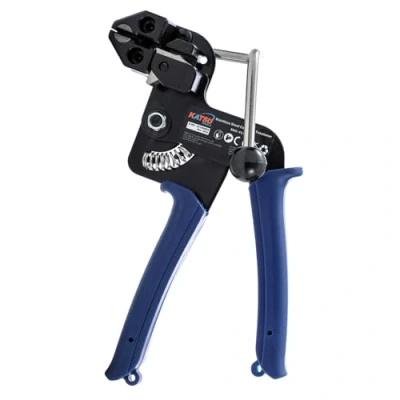 Image of KATSU Tools Stainless Steel Cable Tie Gun, Metal Zip Wrap Gun and Tool, One Hand Operation, Ties Tensioning Cutting Tool