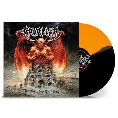 Image of Cavalera Conspiracy Bestial Devastation Orange/Black Split vinyl Hypesticker Sealed 2023 UK LP NBR68147