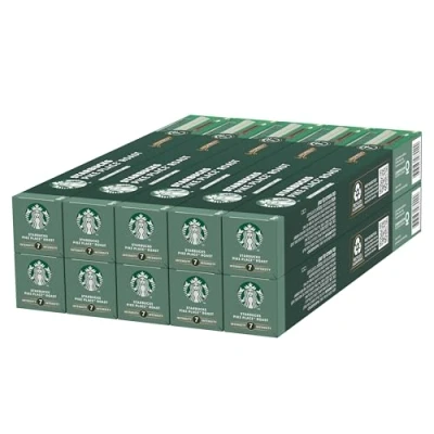 Image of STARBUCKS Pike Place Roast by Nespresso, Medium Roast, Coffee Capsules 10 x (100 Capsules)