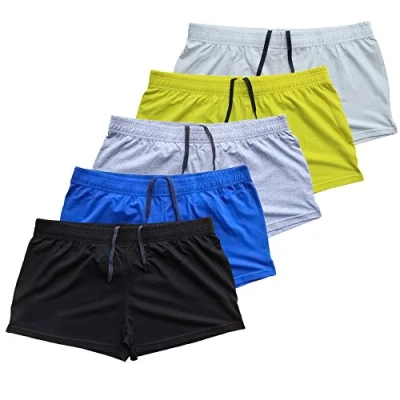 Image of Muscle Alive Mens Gym Bodybuilding Workout Sports Shorts Fitness 3&quot; Cotton