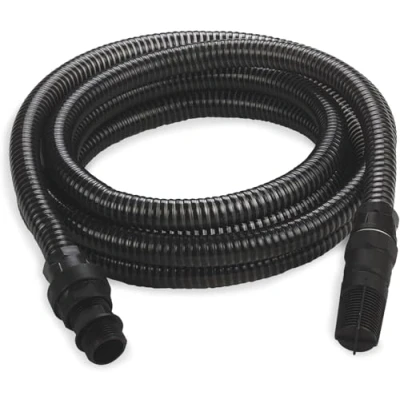 Image of Einhell 4173635 Suction Hose For Water Pumps Diameter Plastic Tube With Male And Female Adaptors Suitable Pumps,Black 4m 25mm (1 Inch)