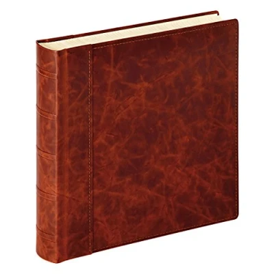 Image of walther Design Photo Album Brown 30 x cm Leather with Stitching all Around, Madrid FA 800 P
