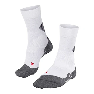 Image of FALKE Unisex 4 GRIP Stabilizing U SO Functional Yarn For Maximum Speed 1 Pair Socks, White (White Mix 2029), 11 12.5