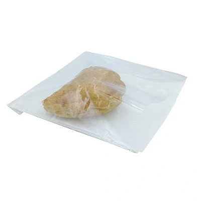 Image of 100 x White Film Fronted Bags 8.5&quot; / 215mm Cellophane Transparent Paper Food Display Sandwich Clear Window Snack Sweets Candy Crafts Cakes