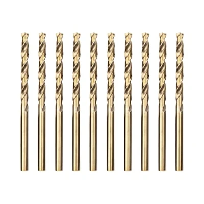 Image of Meccion HSS Cobalt Jobber Drill Bit 10pcs 4.5mm Twist for Drilling Stainless Steel and Metal