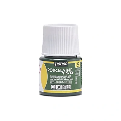 Image of Pebeo 024 028 5 Piece Porcelaine 150 China Paint 45 Milliliter Bottle, Bronze Green,Bronze Green