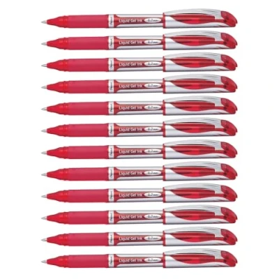 Image of Pentel Energel XM 0.7mm Tip Gel pen Red (Pack of 12)