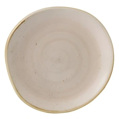 Image of 12x Churchill Stonecast Nutmeg Cream Round Trace Plate 7 1/4&quot;