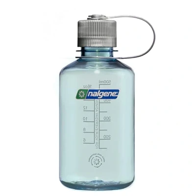 Image of Nalgene Sustain Tritan BPA Free Water Bottle Made with Material Derived from 50% Plastic Waste, 16 OZ, Narrow Mouth, Seafoam