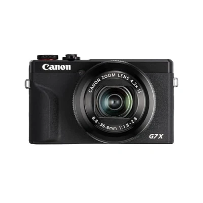 Image of Canon PowerShot G7 X Mark III Compact Digital Camera (Black) 20.1 MP, 4K Video, 120p Full HD Tilt Up Touch Screen 24mm, 4.2x Zoom Lens Mic Input Bluetooth, Wi Fi, &amp; USB C Connectivity