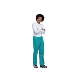 Image of CHEROKEE Men Man Scrubs Cargo Trouser Plus Size Originals Medical Clothing with Adjustable Drawstring Zip Fly WWE4100 Teal Blue 2XL