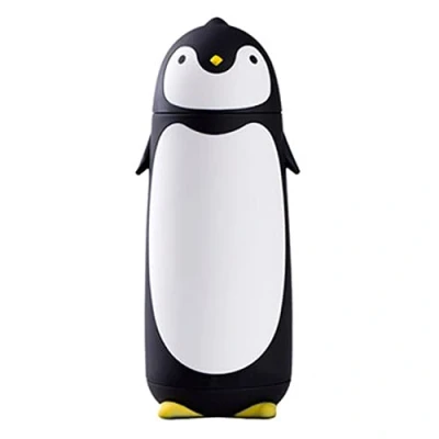 Image of 280ml Stainless Steel Cute Penguin Cup Bottle Flask vaccum (Black)