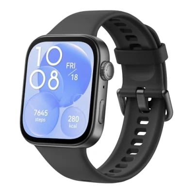Image of Huawei Watch Fit 3 Black (Black Silicone Strap)