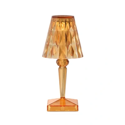 Image of Kartell Battery Portable Table Lamp IP54 Pastel Orange