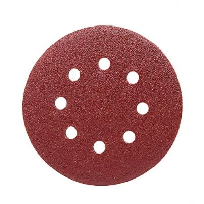 Image of Maveek 50 Pieces 8 Holes Sanding Discs 80 Grit 5 Inch Hook and Loop Sandpaper Assortment for Random Orbital Sander