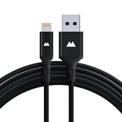 Image of Mous USB A to Lightning Charging Cable Nylon Braiding 3m Black