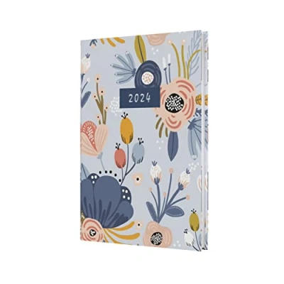 Image of Collins Enchanted 2024 Diary A5 Week to View Lifestyle Planner and Organiser for Office, Work, Personal Home January December Weekly Light Blue EN53.57 24