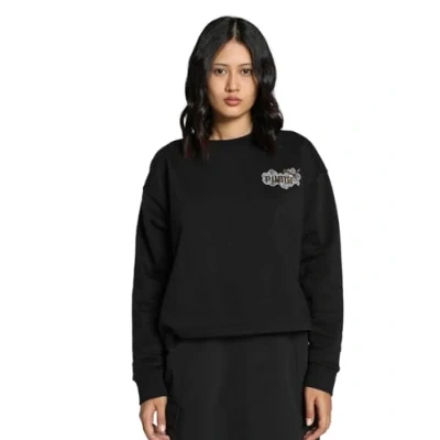 Image of Puma Class ACT CREW Sweatshirt, Women&#039;s, Size: Small, Black
