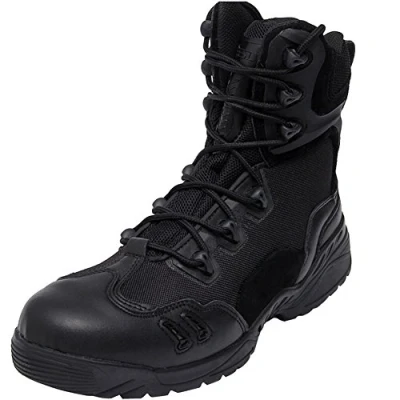 Image of Lily Chan Men&#039;s 8 Inch Zipper Tactical Boot Army Boots(10 UK,Black)