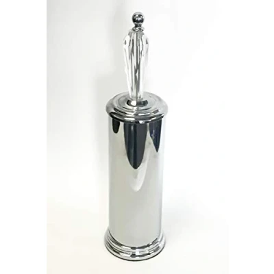 Image of Splash Home Tammy Stainless Steel Toilet Brush and Holder, Chrome