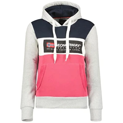 Image of Geographical Norway Women&#039;s Golem Lady Hooded Sweatshirt, Gris Clair, L