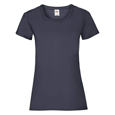 Image of Fruit of the Loom Women Valueweight 5 T Shirt, Blue (Deep Navy AZ), 12 (Manufacturer Size:M/12) pack