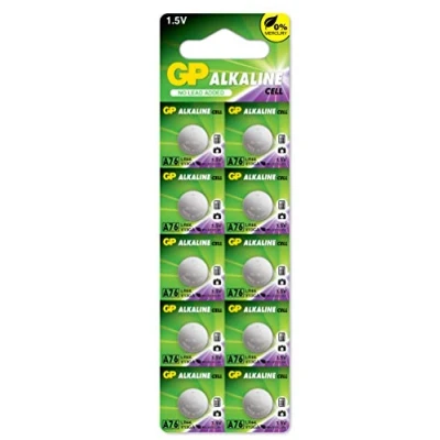 Image of GP LR44/A76/AG13 1.5V Extra Alkaline Button Battery Pack of 10