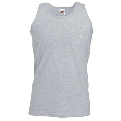 Image of FRUIT OF THE LOOM Men&#039;s Athletic Lightweight Vest, Heather Grey, S