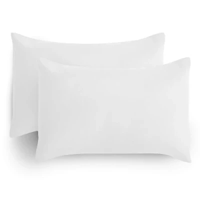 Image of Silentnight Brushed Cotton Pillowcase Pair Soft Velvety Touch 100 Percent Cosy Warmth Feel for Colder Nights Breathable Lightly Hypoallergenic Pillowcase, White