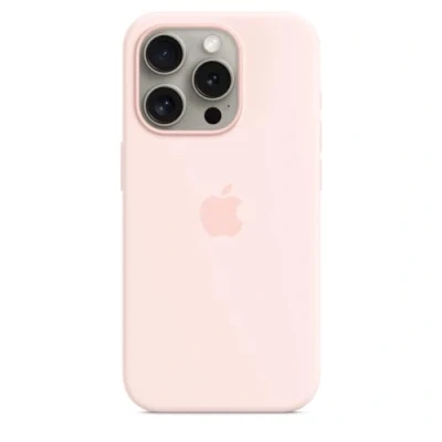 Image of Apple MagSafe Silicone Back Cover Pink iPhone 15 Pro