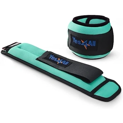 Image of Yes4All 45MH Neoprene Wrist Ankle Weight, 2.2 KG Pair = 2 * 1.1 KG, Green