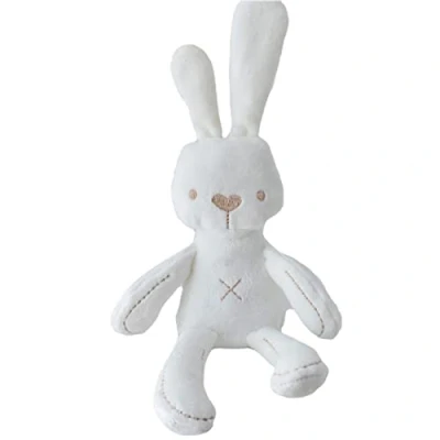 Image of X Institute Dog Plush Squeak Toys Stuffed Puppy Chew Toy Soft Hide And Seek For Teeth White Bunny style