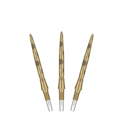 Image of TARGET Darts Swiss Point Storm Steel Dart Points, Onyx (3 Pack Set of Tips) 26MM Gold Change Spare Tips, Professional Accessories
