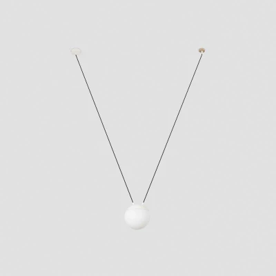 Image of Mine 1 Light Ceiling Pendant White, Wood, E27