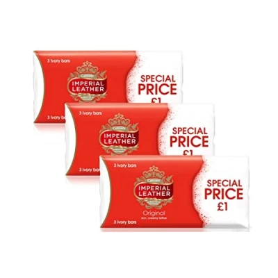 Image of 9 x CUSSONS IMPERIAL LEATHER ORIGINAL SOAP BAR 100g 3 MULTIPACK