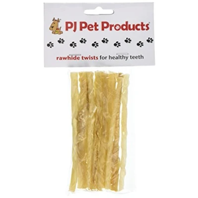 Image of PJ Pet Products Rawhide Twists, 125mm, 120 Pieces