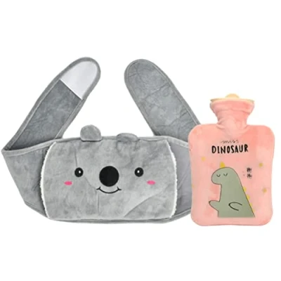 Image of TIMESETL Hot Water Bottle, Rubber Warm Bag,Hot Pouch with Soft Plush Hand Waist Warmer Cover for Pain Relief from Arthritis,Headaches, and Cold Therap Fluff,Warm Gift in Winter