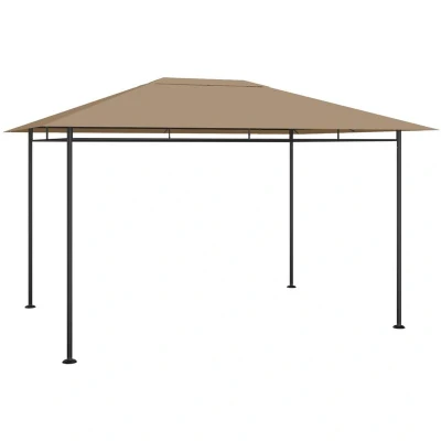 Image of vidaXL Gazebo 384x281x270 cm Taupe 180 g/m²
