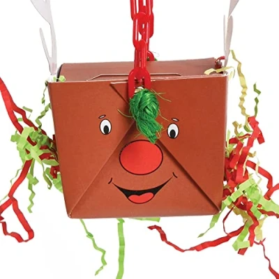 Image of Northern Parrots Reindeer Foraging Goodie Box Chewable Christmas Parrot Toy