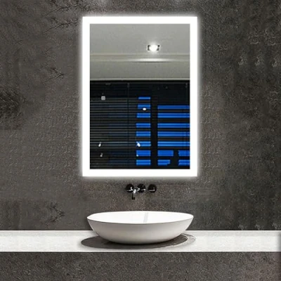 Image of Acezanble 500 X 700 mm Illuminated LED Bathroom Mirror with Shaver Socket, Wall Mounted Smart Vanity Demister Pad Anti fog Energy Saving Multifunction
