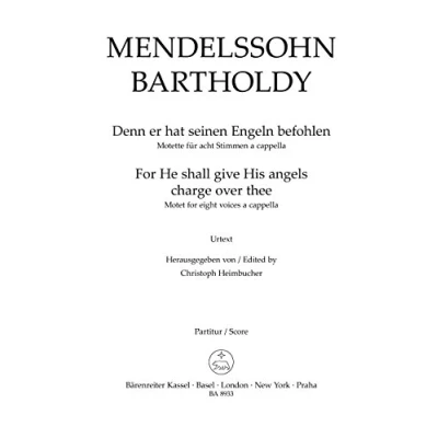 Image of Denn er hat seinen Engeln befohlen für acht Stimmen a cappela Motette . Partitur