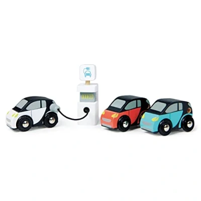 Image of Encourage Social Development with Tender Leaf Toys Car &amp; Garage Set (Smart Cars)