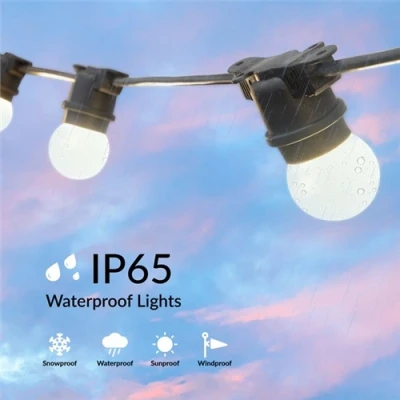 Image of GardenKraft 6M E27 Bulb Festoon Lights 20 Sockets Warm White