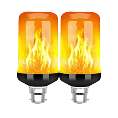 Image of KANKOO Led Flame Effect Fire Light Bulbs Flickering Candle Bayonet b22,2pack